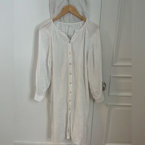 Aritzia white crinkle gauze dress